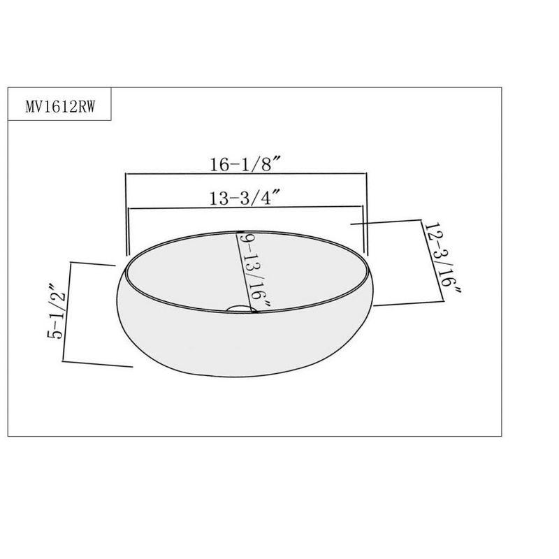 Fine Fixtures Vitreous China Vessel Bathroom Sink- Oval Shape