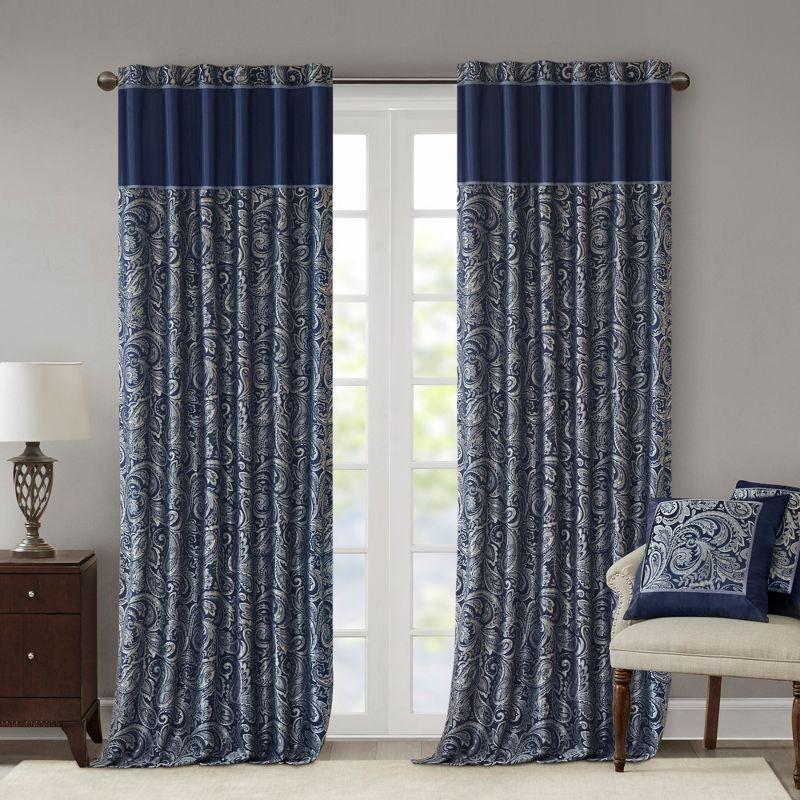 Aubrey Jacquard Curtain Panel Pair