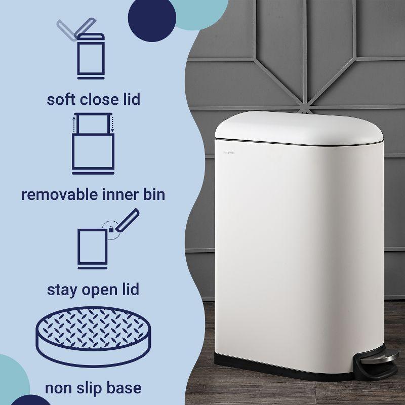 happimess Roland Steel Step On Trash Can & Reviews | Wayfair
