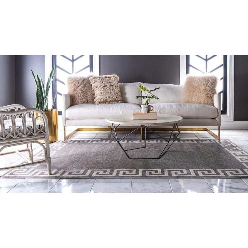 Unique Loom Athens Collection Area Rug - Modern (7' 1" x 10' Rectangle Gray/Beige)