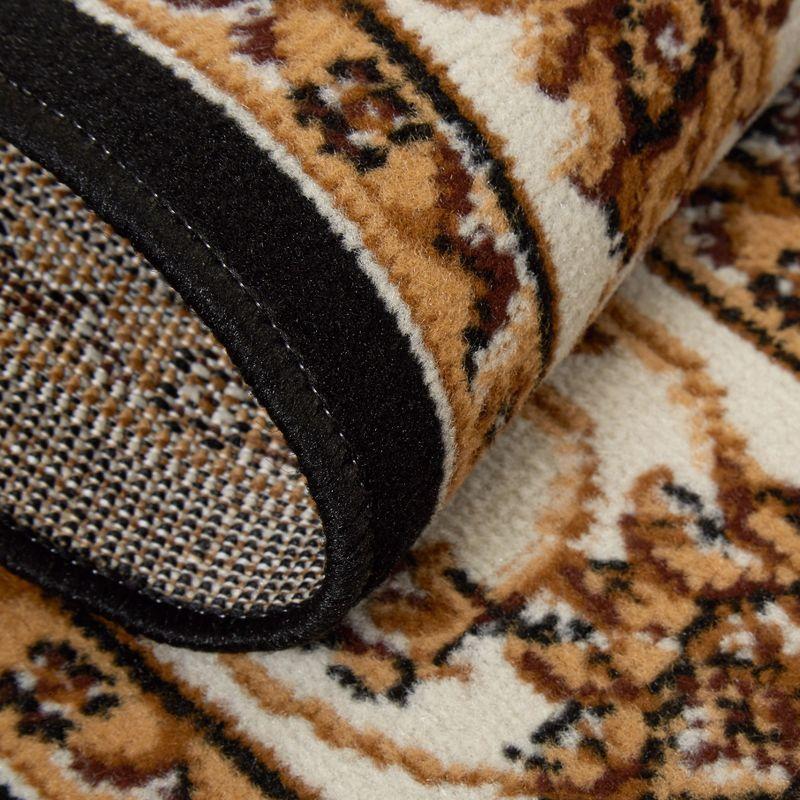 Home Dynamix Ariana Badah Damask Border Area Rug, Black/Ivory, 3-Piece Set
