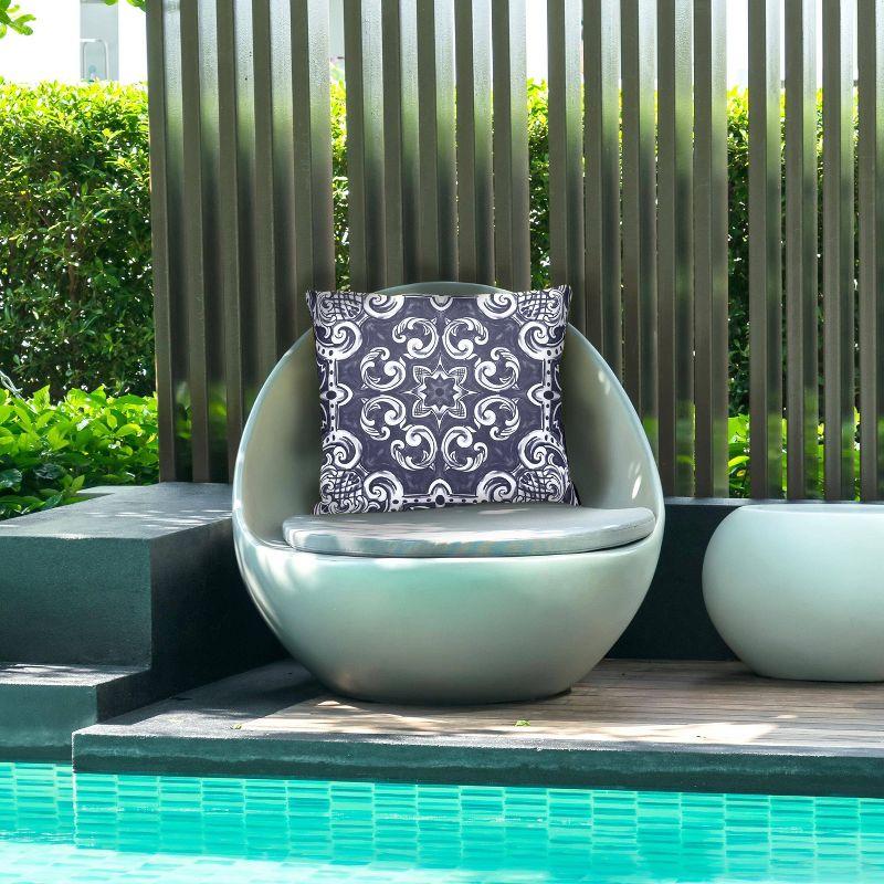 Alhambra Tile Indoor/Outdoor Throw Pillow - Edie@Home