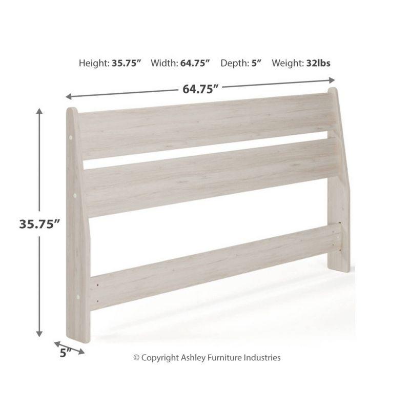 Queen Socalle Panel Headboard Natural: Chic Oak Grain, Unupholstered - Signature Design by Ashley