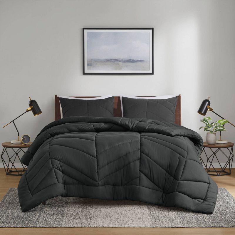Intelligent Design Remy Quilted Chevron Comforter Set