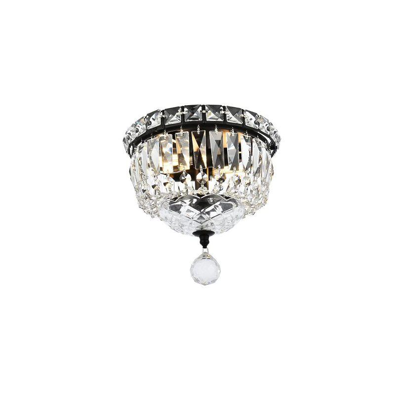 Elegant Lighting Tranquil 8 inch black flush mount