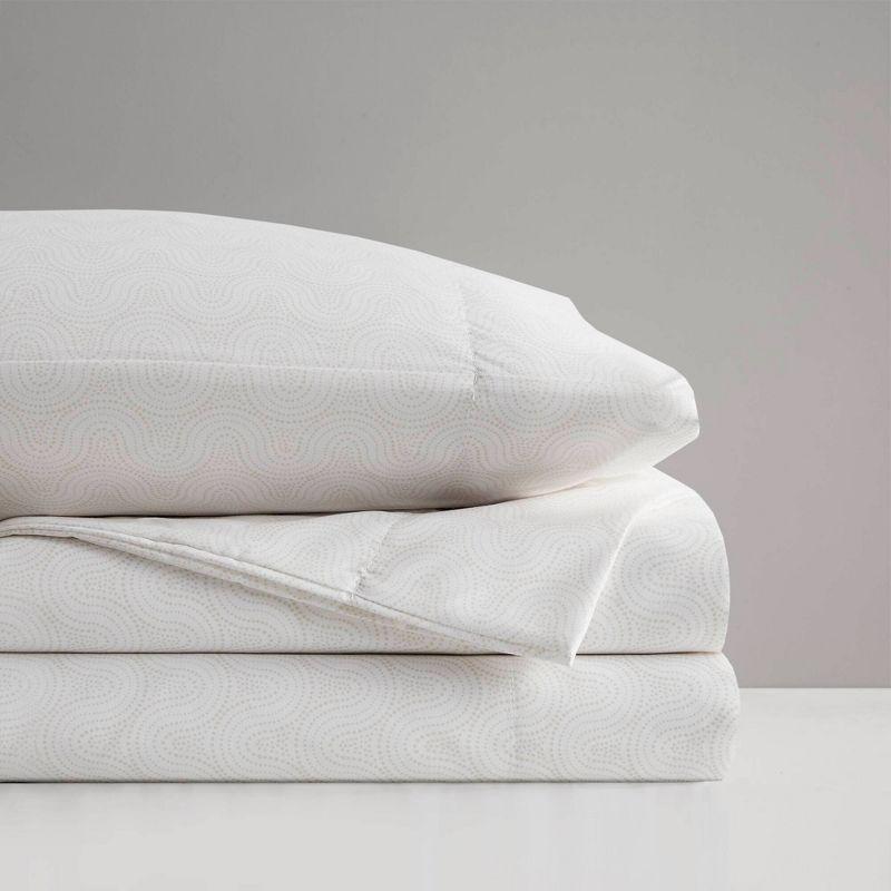 Intelligent Design Queen Print Microfiber All Season Soft Wrinkle Free Sheet Set Beige: Machine Washable, Elastic Fitted Sheet, OEKO-TEX Certified