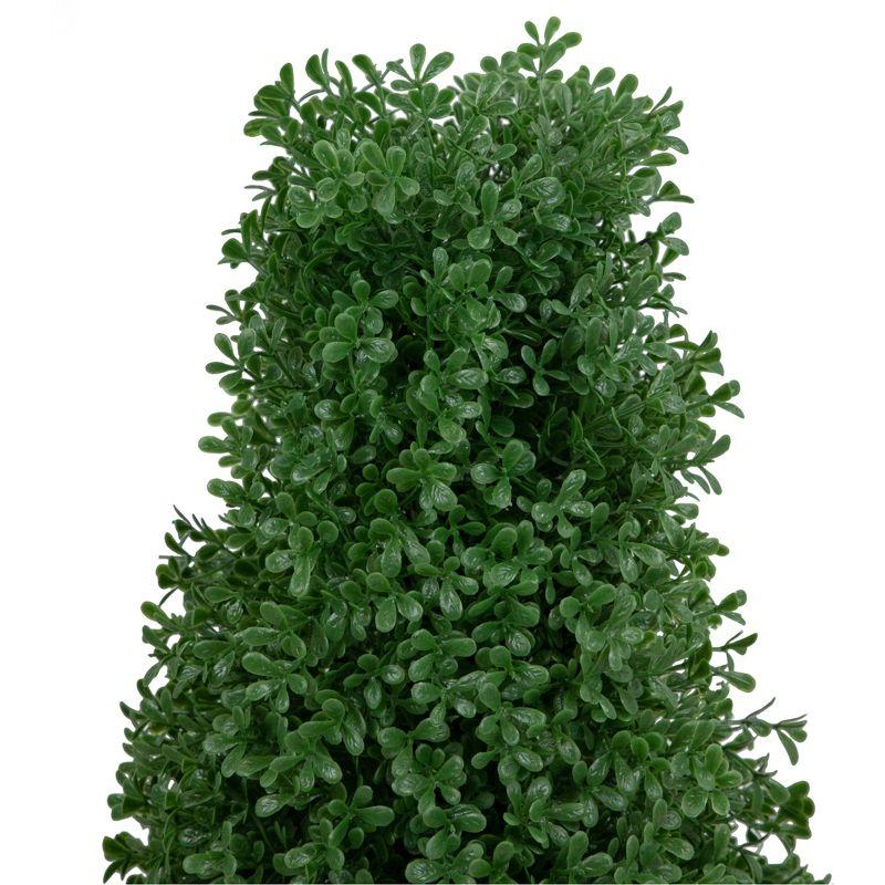 Northlight 30" Artificial Boxwood Cone Topiary Tree with Round Pot, Unlit