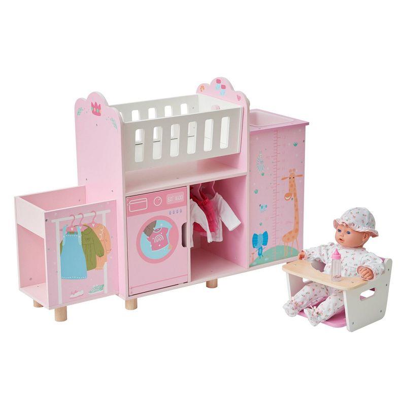 Teamson Kids Olivia's Little World 6-in-1 Wooden Doll Pretend Play Nursery Station
