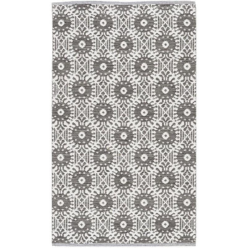 Montauk MTK612 Hand Woven Indoor Accent Rug - Charcoal/Ivory - 3'x5' - Safavieh