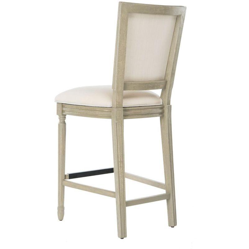 Buchanan Rectangle Bar Stool (Set of 2) - FOX6246 - Light Beige - Safavieh Couture