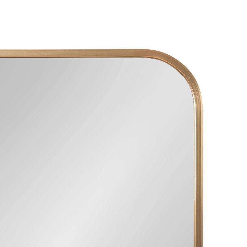 Kate and Laurel Zayda Radius Rectangle Framed Wall Mirror, 16x48, Gold