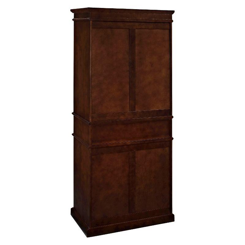 Parsons Pantry Storage Wood/Mahogany - Crosley: Adjustable Shelving, Drawer, Traditional Style