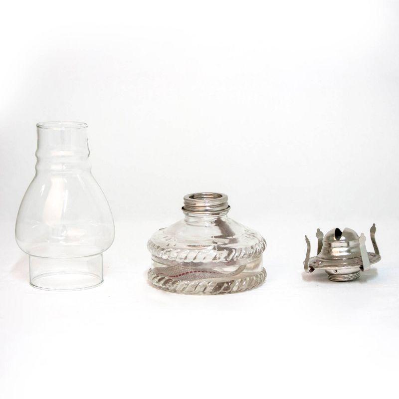 Lehman's Clear Glass Oil Lamp, with #2 Burner and 7/8 inch Wick for Accent Lighting or Centerpiece Table Decor