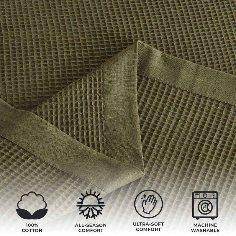 100% Cotton Lightweight Waffle Weave Summer Blanket