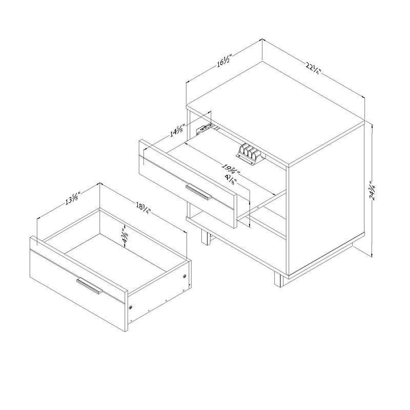 Fynn 1 Drawer Nightstand