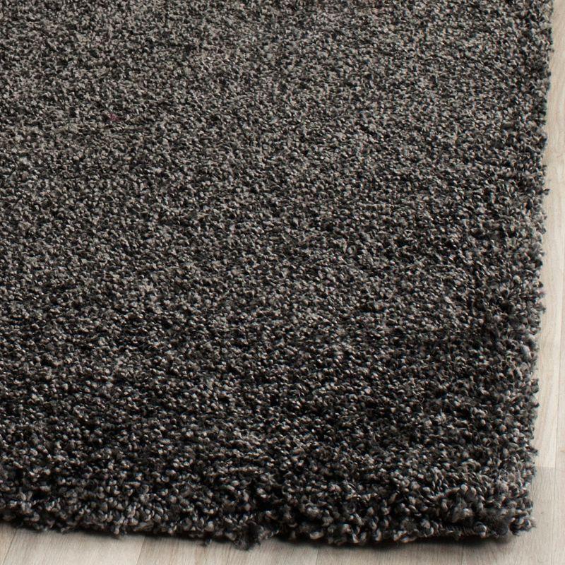 Dark Grey 5'1" x 8' Synthetic Shag Area Rug