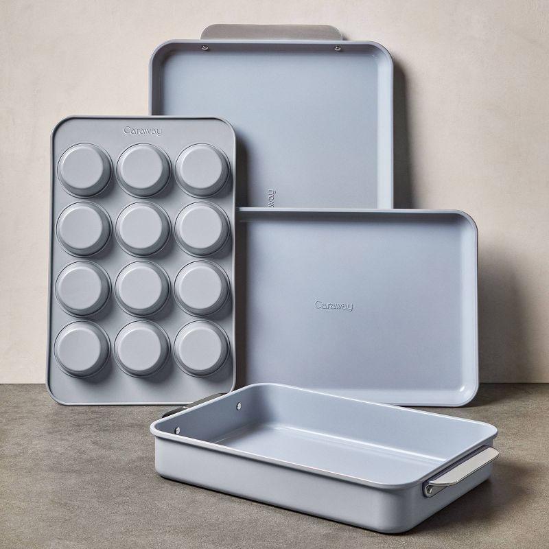 Caraway 5-Piece Non-Stick Silver Steel Bakeware Set