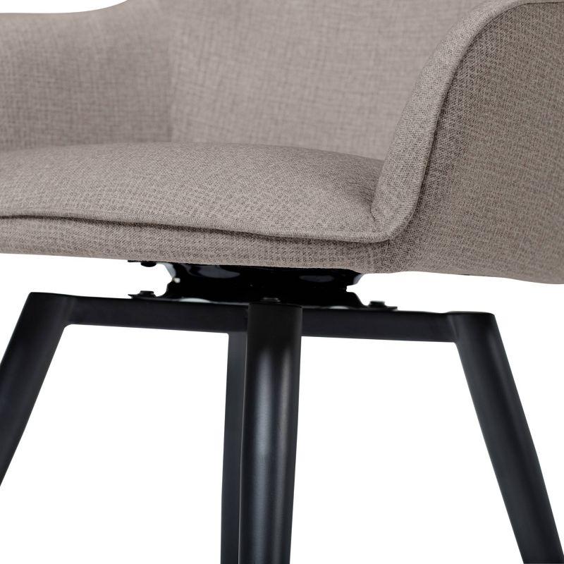 Dome Swivel Armchair Tan - Studio Designs Home: Metal Frame, Polyester Upholstery, Office Use