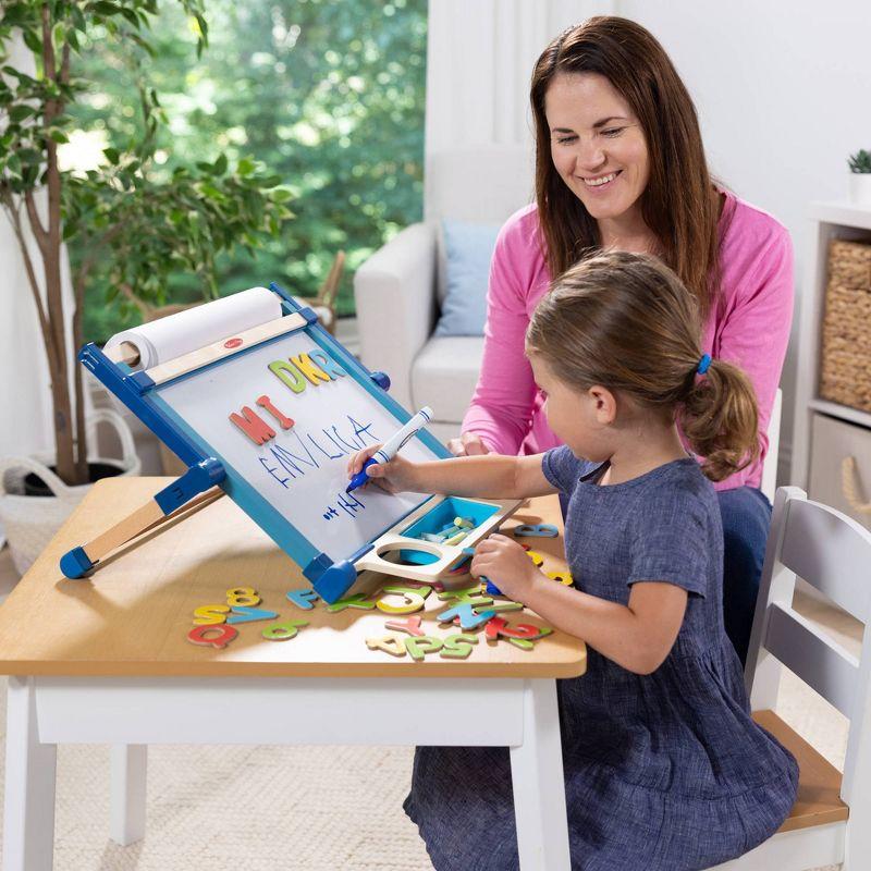 Double-Sided Magnetic Freestanding Tabletop Art Easel with Accessories