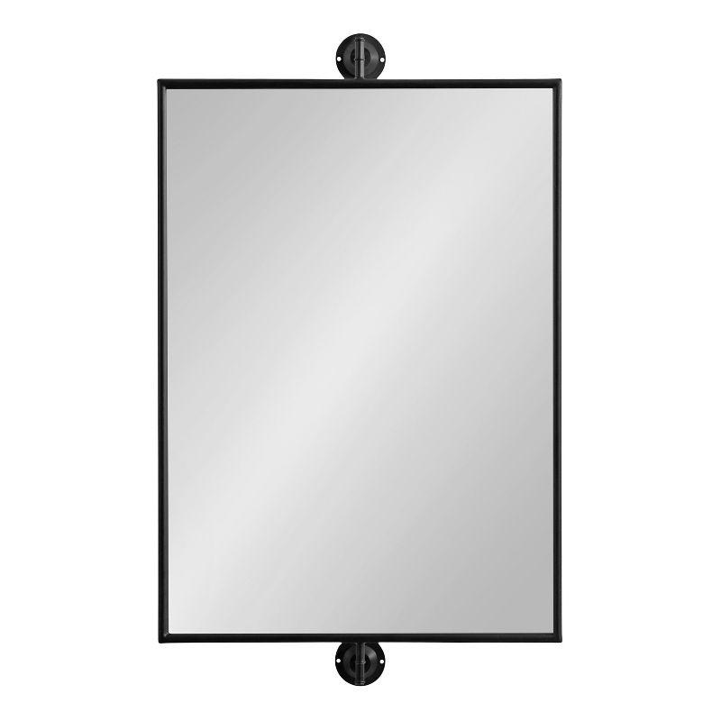 24"x40" Darbridge Rectangle Pivot Mirror Black - Kate & Laurel All Things Decor: Traditional Style, Wall Mounted, Includes Hardware