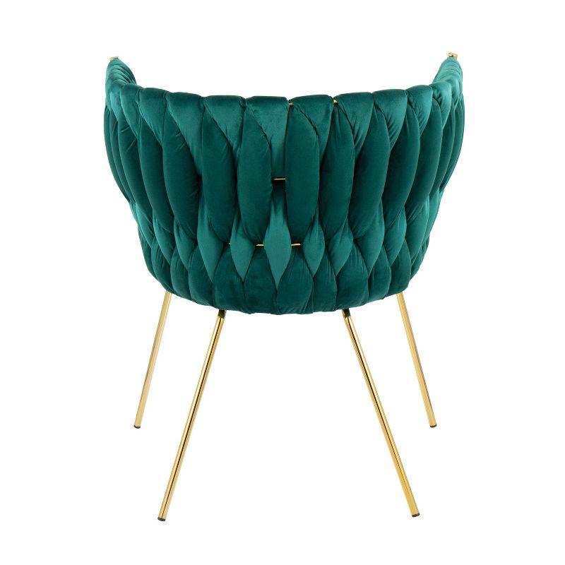 Braided Renee Velvet/Metal Accent Chair - LumiSource