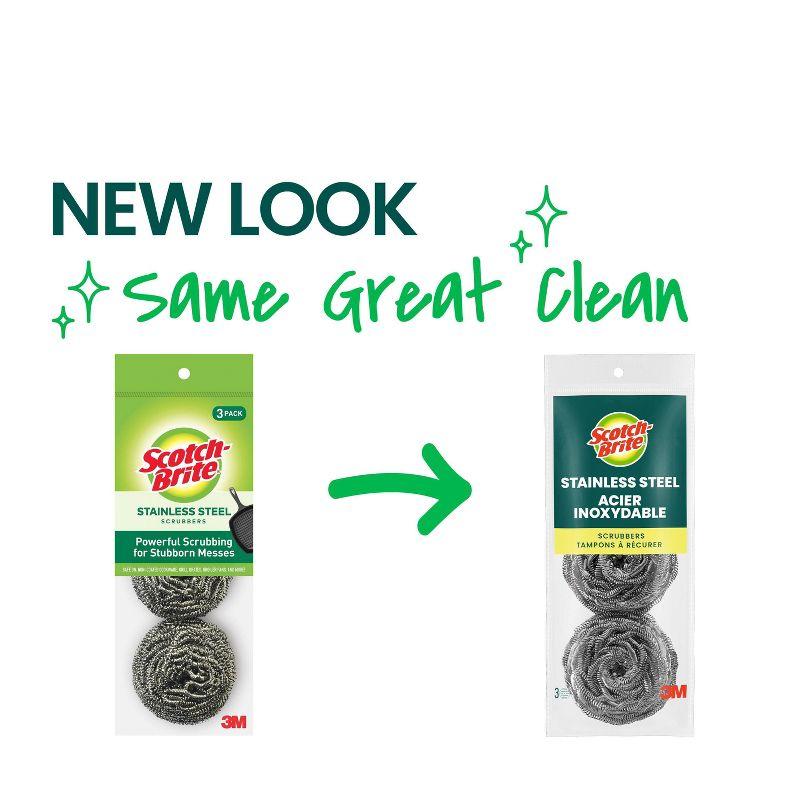 Scotch-Brite Stainless Steel Scrubbing Pads - 3ct