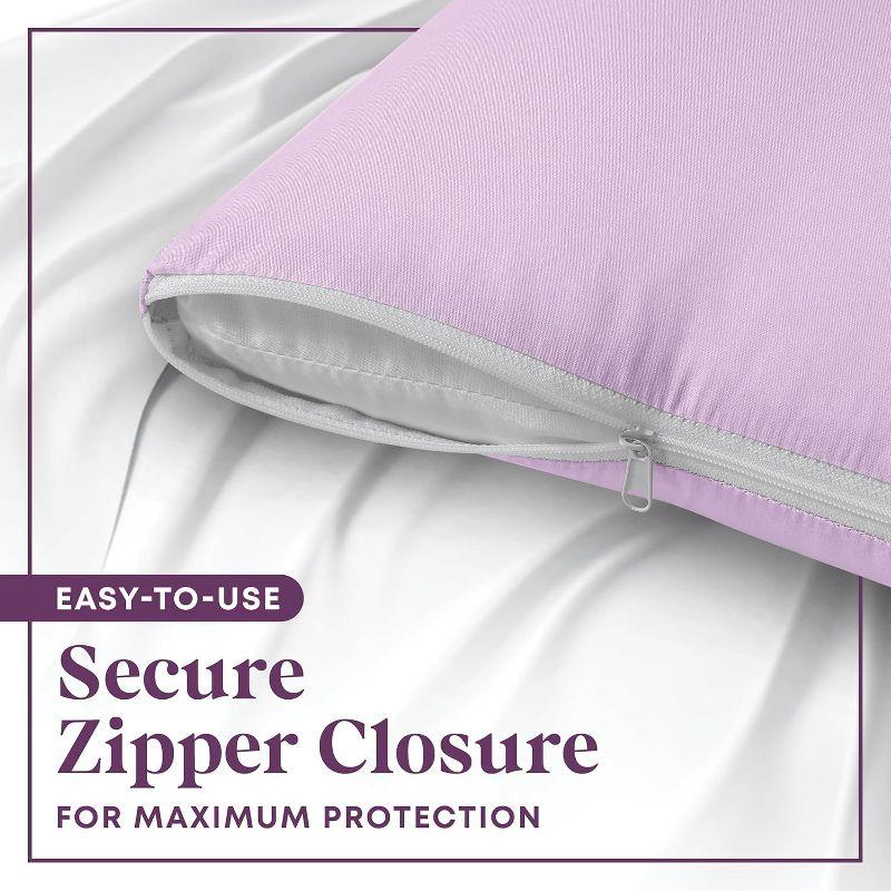 100% Cotton Zippered Pillow Protector (2 pck) Standard - Lavender