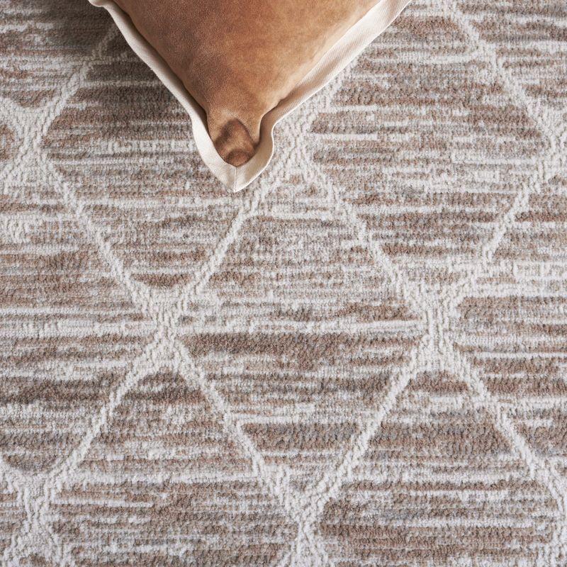 Mila MIL240 Power Loomed Indoor Area Rug - Beige/Ivory - 6'7"x6'7"- Safavieh