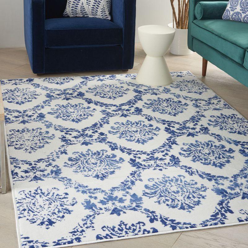 Nourison Whimsicle WHS01 Indoor only Area Rug - Ivory Navy 4' x 6'