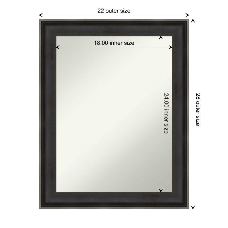 Amanti Art Allure Charcoal Non-Beveled Wood Wall Mirror 28.5 x 22.5 in.