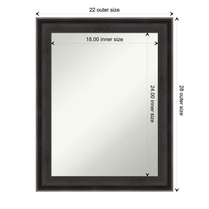 Amanti Art Allure Charcoal Non-Beveled Wood Framed Wall Mirror