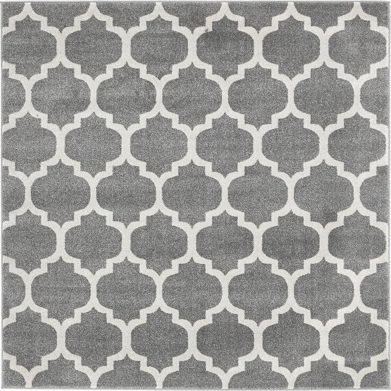 Unique Loom 5' 4 x 6' 1 Trellis Philadelphia Dark Gray Area Rug
