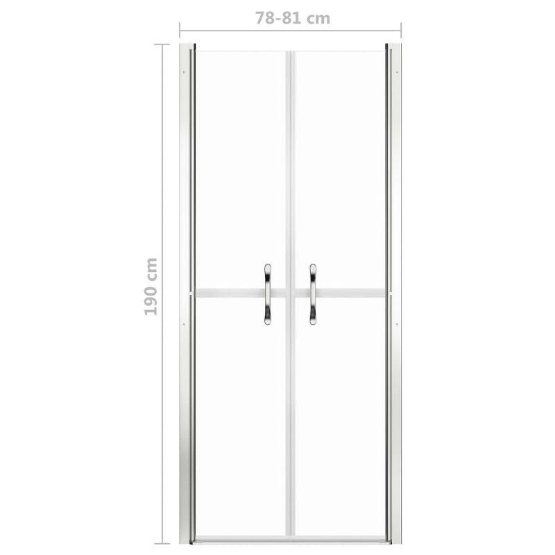 vidaXL Shower Door Clear ESG 31.9 in.x74.8 in.