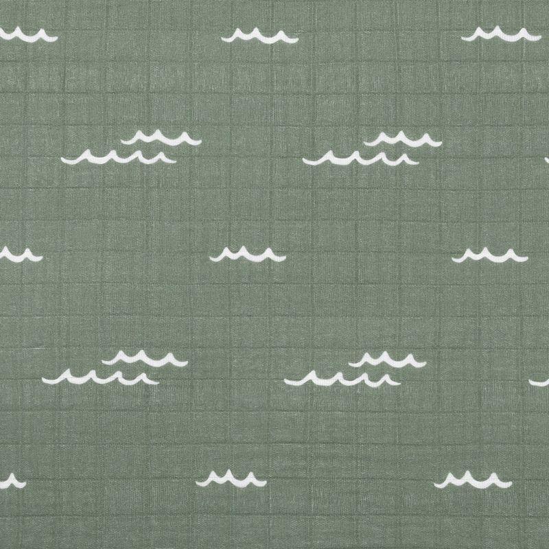 Ocean Waves Quilted Muslin Changing Pad Cover