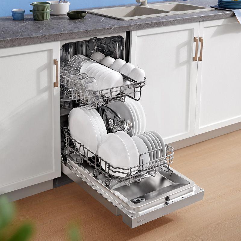 Midea Built-in Dishwasher with 8 Place Settings, 6 Washing modes, Stainless Steel Tub, Heated Dry, Energy Star