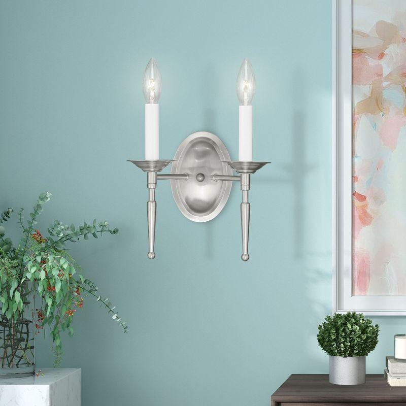 Livex Lighting Williamsburgh 2 - Light Wall Light in  Brushed Nickel