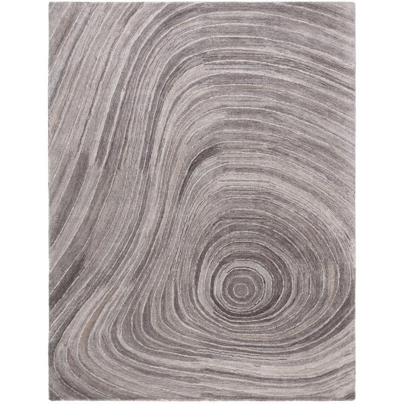 Abstract ABT153 Handmade Tufted Area Rug - Grey/Ivory - 8' X 10' - Safavieh