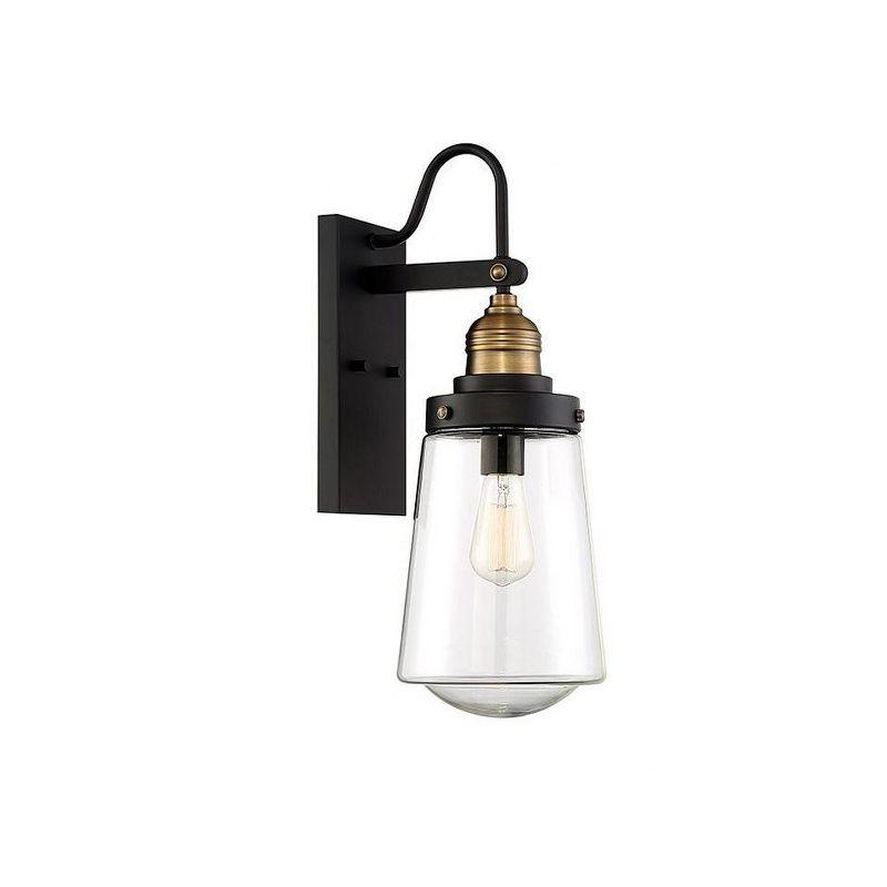 Savoy House Exterior Collections 1 - Light Pendant in  Vintage Black/Warm Brass