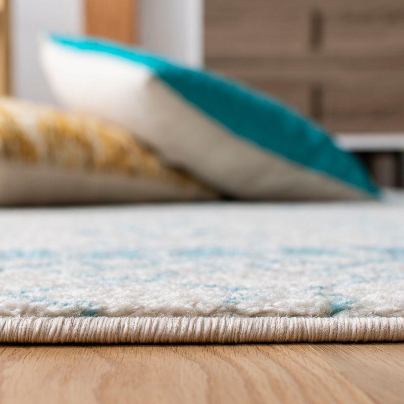Tulum TUL229 Power Loomed Area Rug - Ivory/Turquoise - 8'x10' - Safavieh.