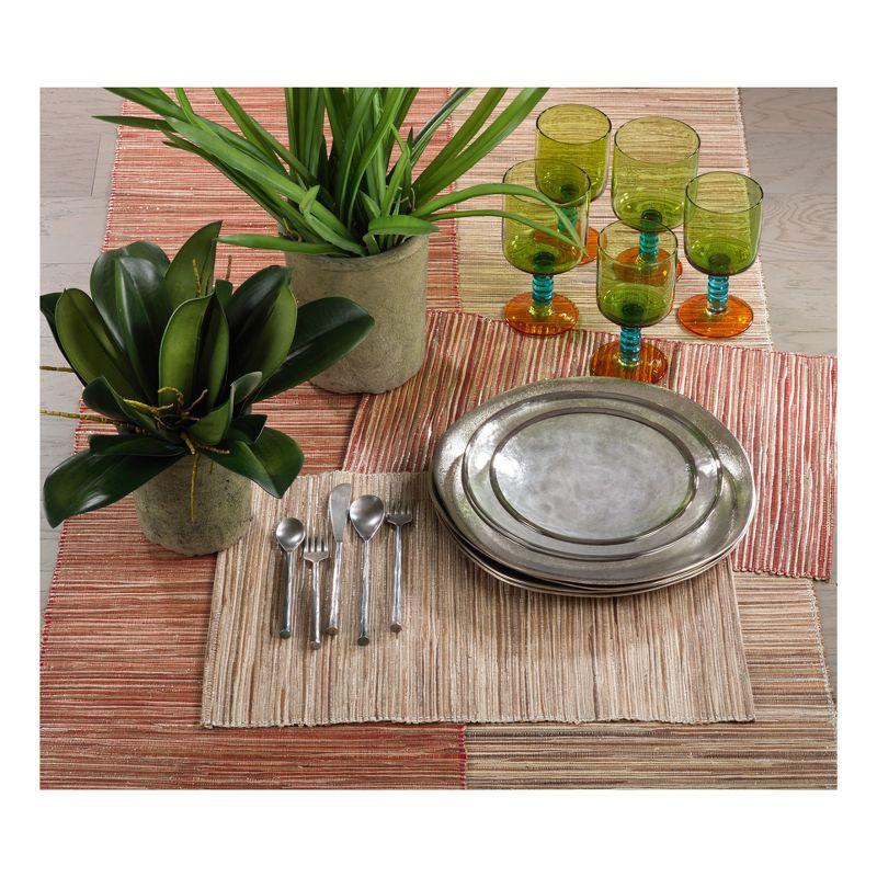 Rust Water Hyacinth Shimmering Woven Placemats, Set of 4