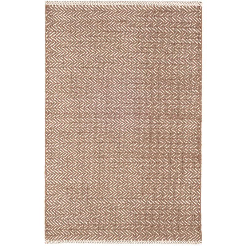 Herringbone Stone Handwoven Cotton Rug