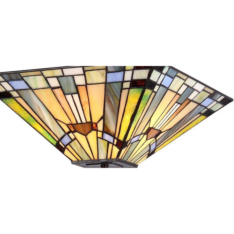 Chloe Lighting Kinsey 2 Light Mission Semi-Flush Ceiling Fixture 14" Shade