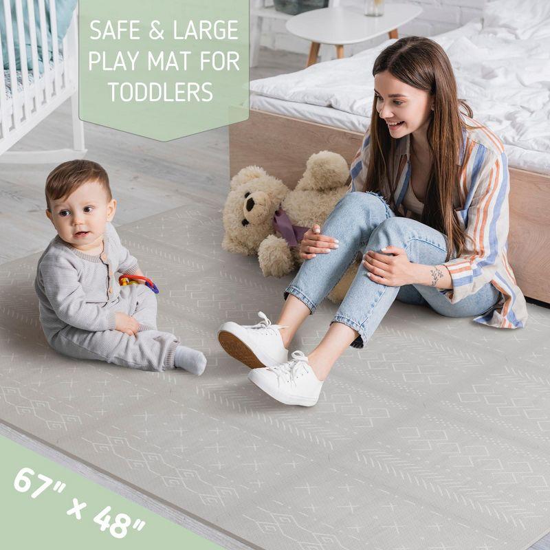 Zicoto - Stylish Baby Play Mat for Your Baby Boy or Girl - Large and Soft Foam Playmat Creates A Safe Play Area for Little Ones