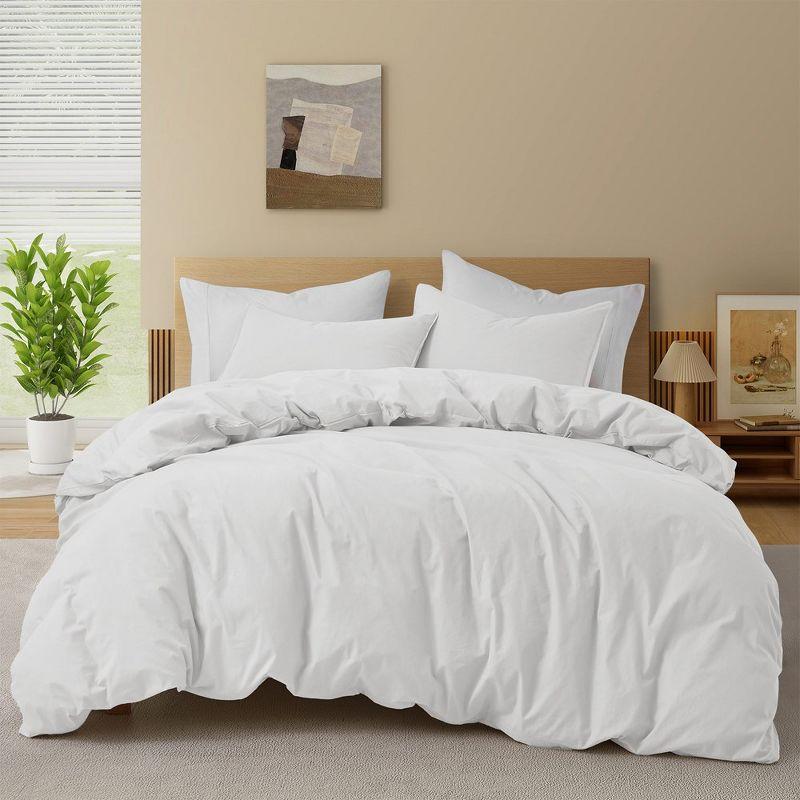 Peace Nest Linen and Cotton Duvet Cover with Pillowcase