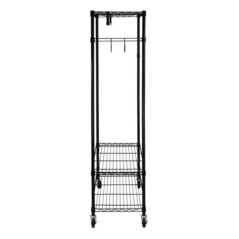 Oceanstar Garment Rack with Adjustable Shelves with Hooks