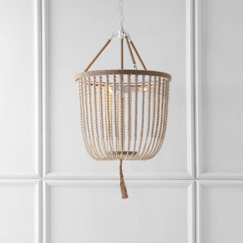 Angie Beads Pendant Lamp - LIT4476 - Cream - Safavieh