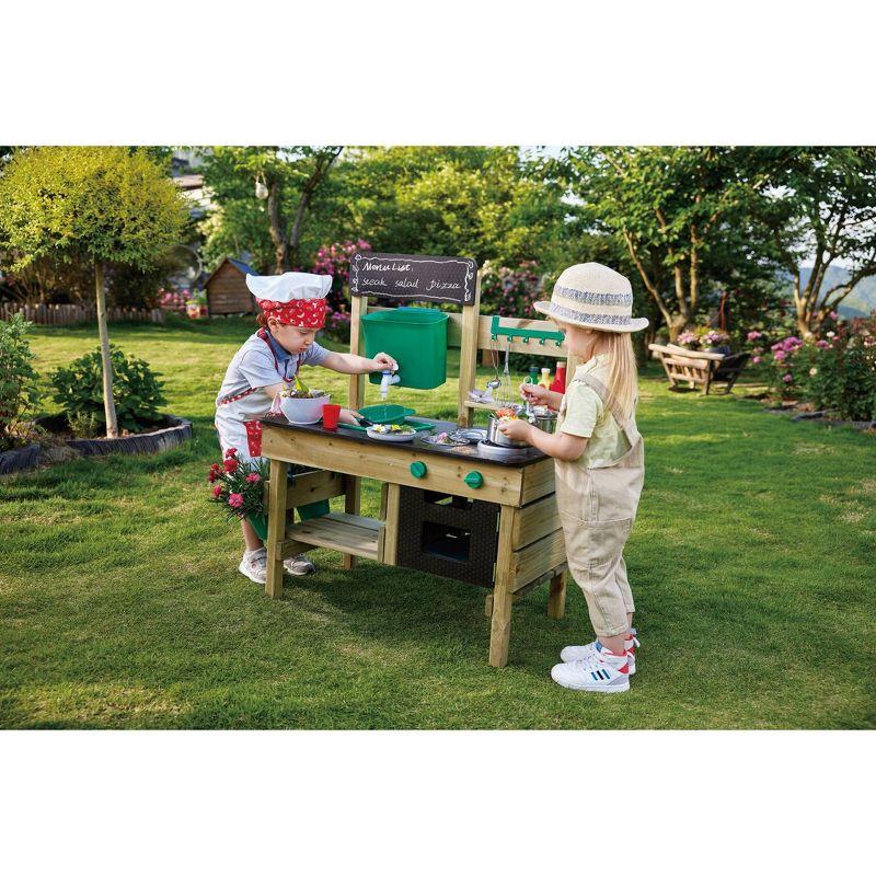 Hape Wood & Stainless Steel Outdoor Play Kitchen With Accessories