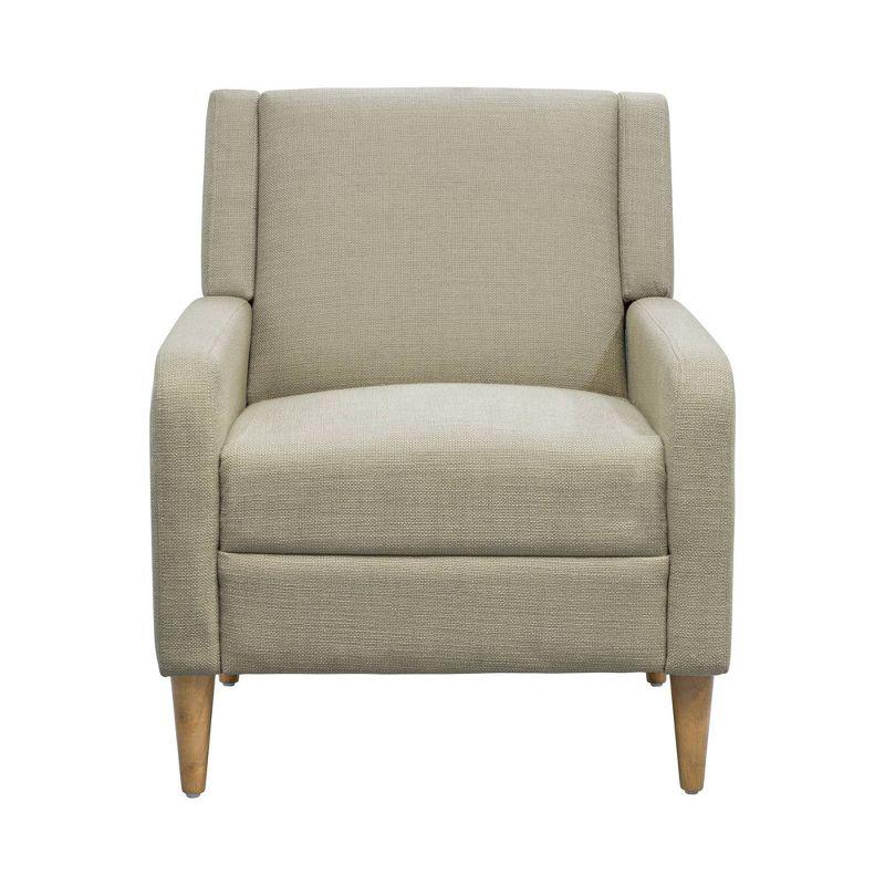 Taupe Upholstered Accent Chair with Manufactured Wood Frame