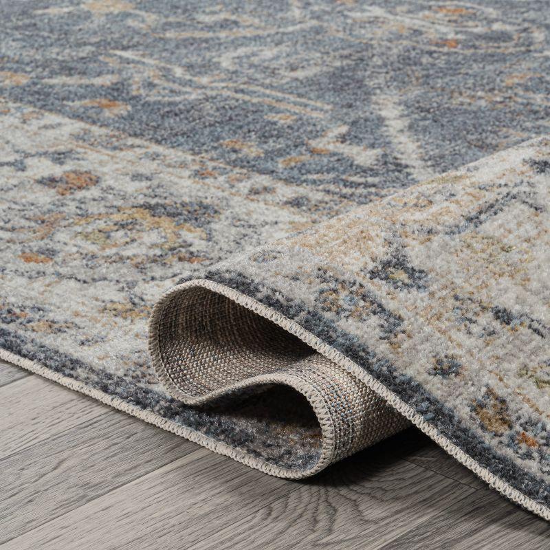 JONATHAN Y Brandy Rustic Border Low-Pile Machine-Washable Indoor Area Rug