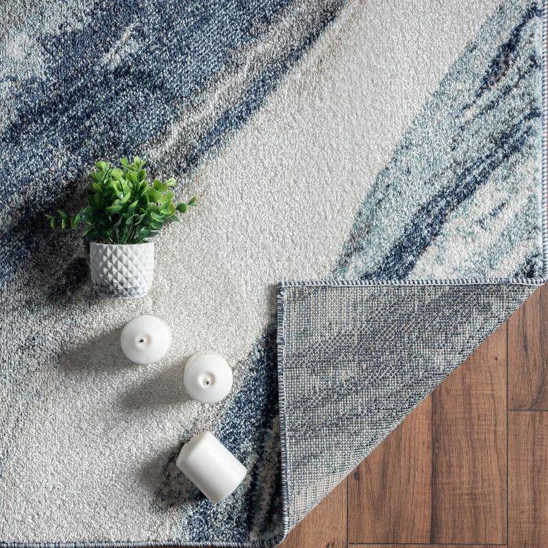 Luxe Weavers Modern Abstract Marble Area Rug, Blue 8x10